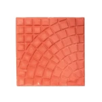  Modern design cement floor tiles, size 40×40 cm, thickness 4 cm, light red color | Al-Sarif Company