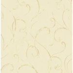 Patterned wallpaper, light beige color, length 10 m, width 0.53 m, model number BC61307