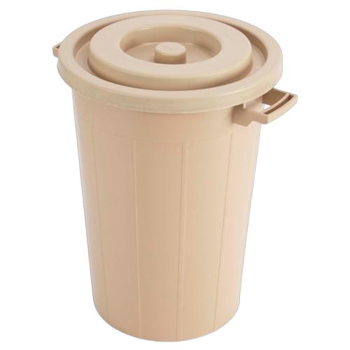 High-Density Polyethylene Plastic Waste Bin 50x50x80 cm, 85 Liters Beige | AL-FURIDI FACTORY FOR PLASTIC INDUSTRIES