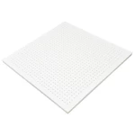 PVC Coated Perforated Gypsum Ceiling Tile, Fire Resistant Size 600x600 mm, Thickness 12.5 mm, White Color, Circle design