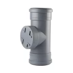 UPVC Plastic Access Tee Size 160 mm, Length 256 mm, Grey Color | Cosmoplast Factory