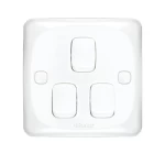 مفتاح كهرباء ثلاثى دركسيون 10 امبير ميرا الفنار مقاس 7×7 سم اللون ابيض 