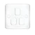 Electrical light switch 3 gang 2 way 10 Amp Mira Alfanar Size 7×7 cm Color White 