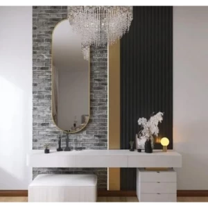 Chinese Marble Substitute Rectangle 300 × 122 cm Brown | Luxury line