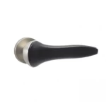 Matte silver and matte black door handle