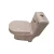 Floor Mounted Ceramic Toilet PP cover, 25 cm Measurement, beige