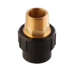  PPR Plastic Male Adapter Hexagonal Socke Al Munif Size 110X4 mm  pressure 25 Par Color Black  