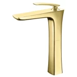 Chinese Washbasin Tap, Long, Gold