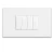 Electrical light switch 4 gang 2 way 10 Amp Sidra Alfanar Size 14 × 7 cm Color White 