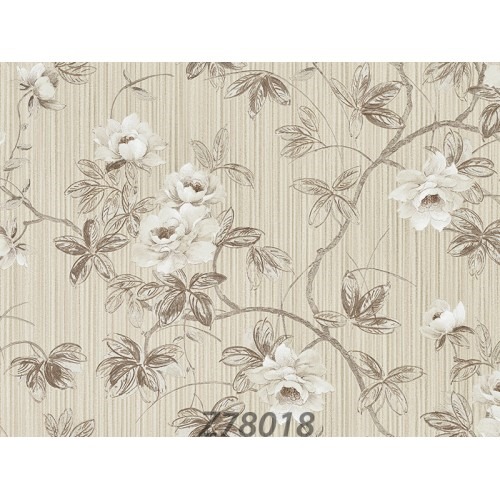 Floral Wall Covering Beige Color 10m x 1.06m, Model 78018 | Balbaid Decor Company