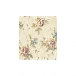 American Wallpaper Beige Color Floral Design, Size 10mx0.53m, Model aq50809
