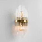 تعليقة إضاءة ذهبية، العرض 21 سم، الارتفاع 50 سم