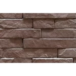 processed clay panels stack stone, size 28x56 cm, beige color, model 031