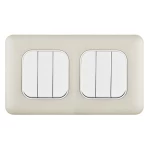 مفتاح انارة سداسي 10 أمبير، لون شامبين، 7×14 سم، 250 فولت | سبكترا