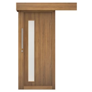 Modern Premium Sliding Door Luxury Wooden 110×265 cm 6 cm Thick Dark Beige | GD05