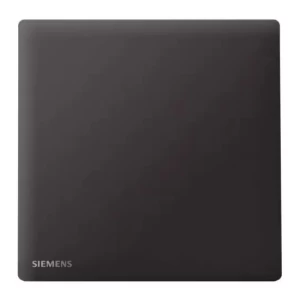10A 1 Gang Switch 86x86mm, Black, 250V | Siemens (Delta Peleus)