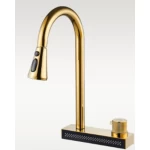 kitchen Washbasin Mixer, Gold, Pluto Brand