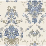 ورق جدران اسباني لون بيج تصميم كلاسيك، مقاس 10 م×0.53 م، موديل 2-4000