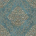 Classic wallpaper, Turquoise color, length 10 m, width 0.53 m, model EP6103   