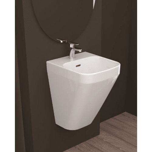 Hanging Wash Basin Size 44.5x40.5x60.5 cm, White Color | Saudi Ceramics