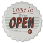 لوحة زخرفية معدنية بيضاء، مقاس 35 سم