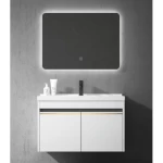 Ceramic Bathroom Washbasin, White Color, Size 80 cm