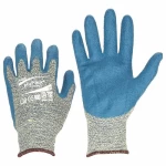 Coated glove size XL, length 10 3/4 inch, blue/gray color