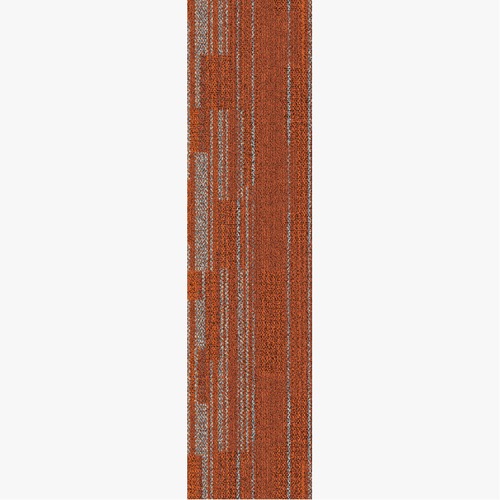 شرائح موكيت مكتبي 100×25 سم، سمك 7 ملم، برتقالي غامق مع عزل PVC | موديل 2623