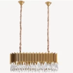 Crystal Chandelier Modern Design, 27 cm Height, Size 85x85 cm, Gold Color