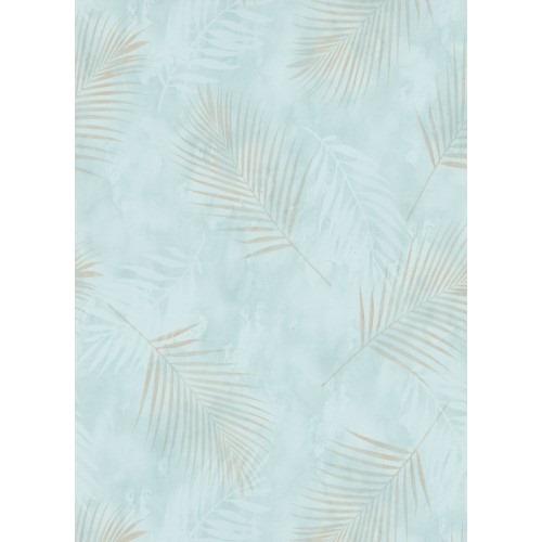 Leaf Patterned Wallpaper 10m x 0.53m Pale Green, Model 02579-18 | Balbaid Decor Company