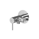 خلاط شطاف مزود برداد للمياه الحارة وحامل، الأبعاد 10×11×16.2 سم، لون كروم لامع، الضغط 15 بار