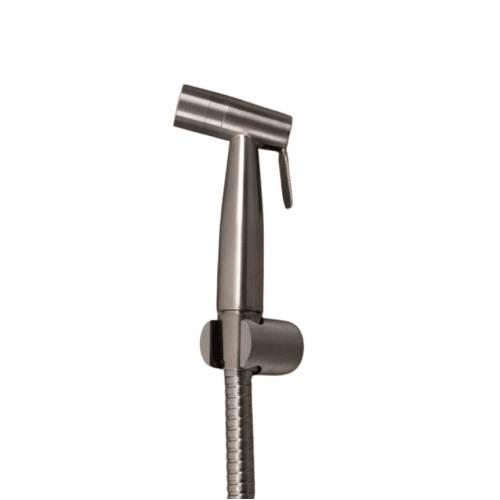 Bidet Mixer Stainless Metal 304, 1.2 m Hose, 15 Bar Pressure, Matte Nickel, 7.5×13.1 cm | 
