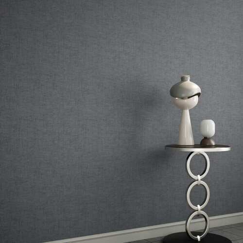 Plain Design Wall Covering Size 10 m x 50 cm, Dark Gray | 