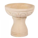  حوض زرع حجري مقاس 60×60×80 سم لون بيج