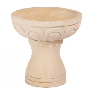Stone Plant Pot 60x60x80 cm Beige Color | Sultan Garden Center