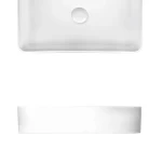 Rectangular Surface Ceramic Counter Top WashBasin 61.5×40.5×11.5 cm, Brilliant White Color