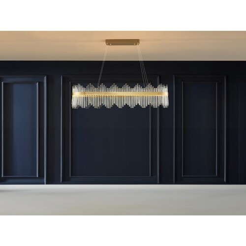 Hanging Light 94W LED 1500 mm × 300 mm Gold Color | 