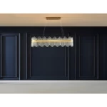 Hanging Light, 94W LED, Size 1500 mm × 300 mm, Gold Color