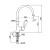 Italian Washbasin Mixer 20×3.2×34.8 cm Shinny Chrome | Hatch Company - Image 2