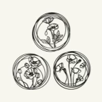 لوحة زخرفية معدنية رسمة ورود، لون اسود، مقاس 70×70 سم