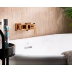 Rose Gold Shower Mixer, Height 33.5 cm, Width 34.5 cm, Length 46.5 cm