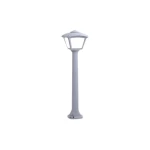 Ruby Garden Lighting Pole, Two-Way, Dimensions 945×200 mm, Silver Color