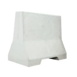 Gray Unreinforced  Concrete Barriers Size 100*85*50 cm Without Hook, Single Forklift Opening for Lifting and Slotted Drain Holes