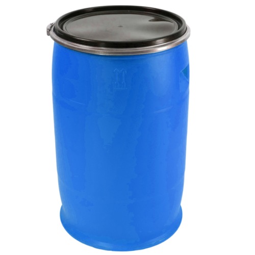 برميل بلاستيك HDPE بغطاء 220 لتر، قطر 58 سم، ارتفاع 93 سم، لون أزرق | مصنع الفريدي للصناعات البلاستيكية