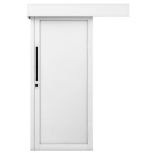 باب سحاب خشبي بريميوم 110×265 سم، ابيض | TR7
