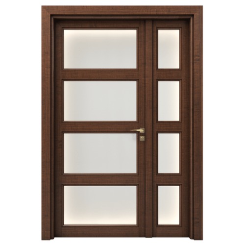 Dark Brown Wooden Door and a Half 160×235 cm, Model GBR01 | 