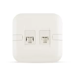 فيش كمبيوتر كات 6 مزدوج، ابيض، مقاس 7×7 سم | سبكترا 