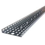 Straight Perforated Cable Tray, Pre Galvanized Steel, Inside Bend, 75mm Side, 900mm Width | BAHRA