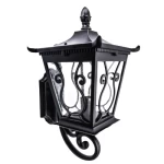 Outdoor Lighting Lamp with Modern Design, Black Color, Size 32x28x55  cm