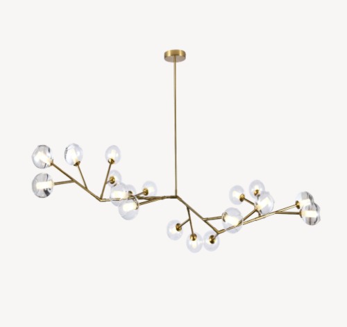 Crystal Chandelier Modern Design 85x30 cm, 30 cm Length, Gold Color | Abyat Company